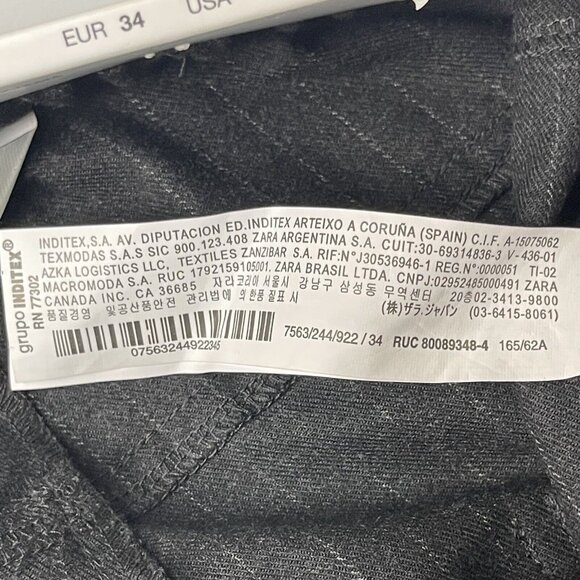 Zara Pants Womens 2 Grey Pinstripe Easy Pyjama Fit Elastic Pull On Drawstring - Picture 13 of 16